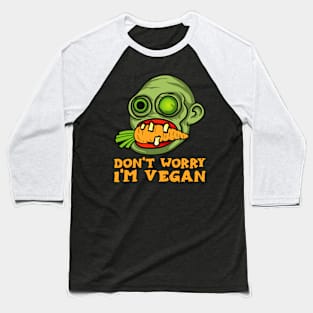 Vegan Halloween Zombie Costume Baseball T-Shirt